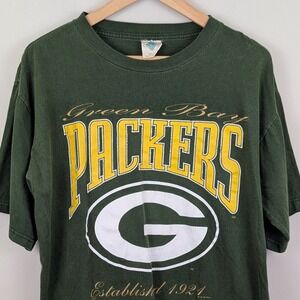 Vintage 1997 Green Bay Packers NFL T-Shirt Champ Tag Size L Made USA
